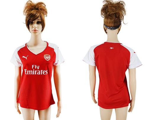 Women's Arsenal Blank Home Soccer Club Jersey - Click Image to Close